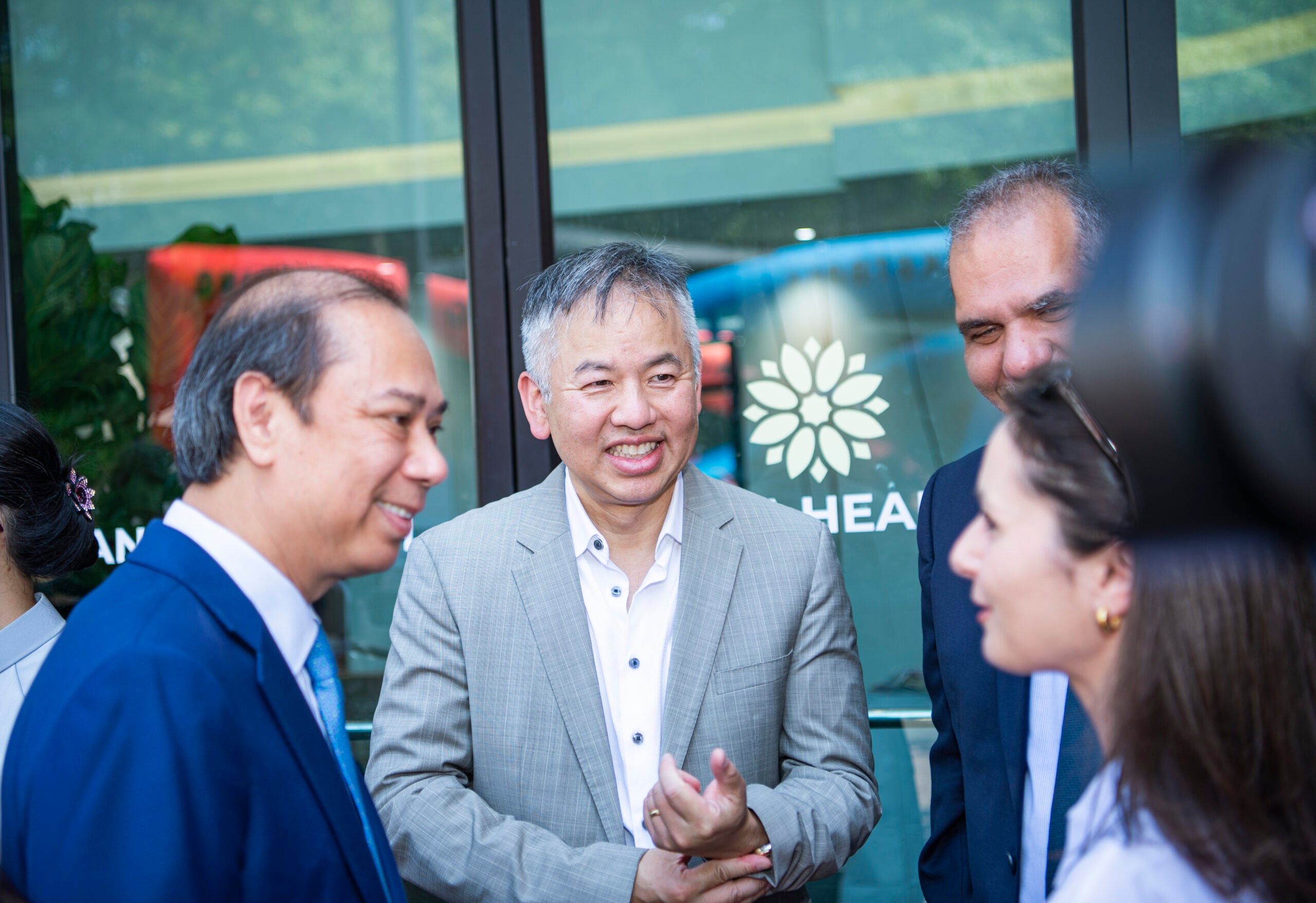 Annandale OB-GYN clinic team portrait in the office hallway.